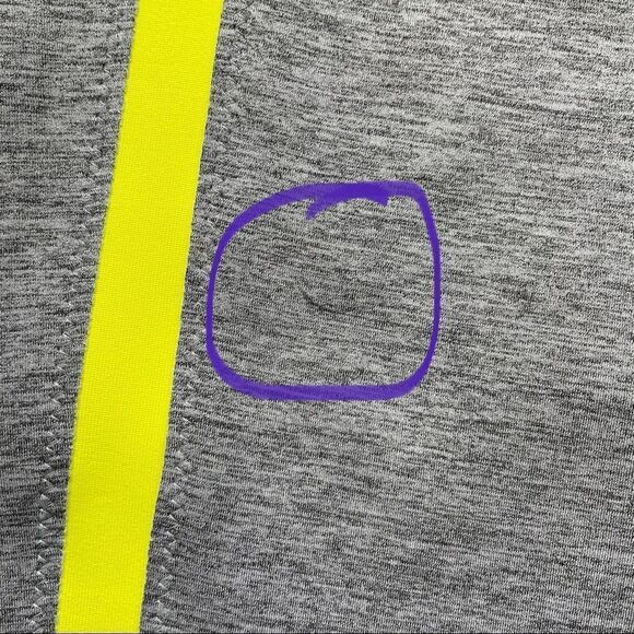 Zyia Active Gray/Green Striped Leggings - Size: 4 - Picture 6 of 11